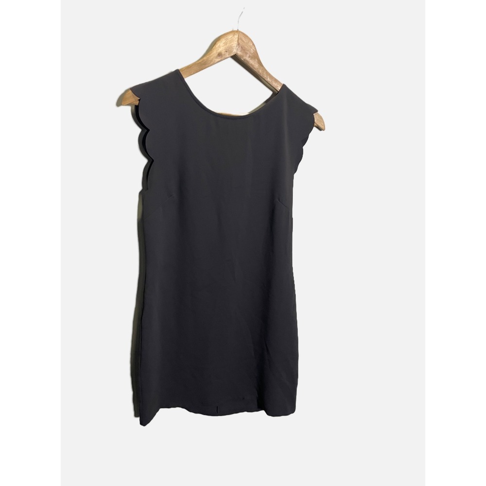 Everly Shift Dress Women M Gray Scalloped Sleeveless Cocktail Mini DR5235A